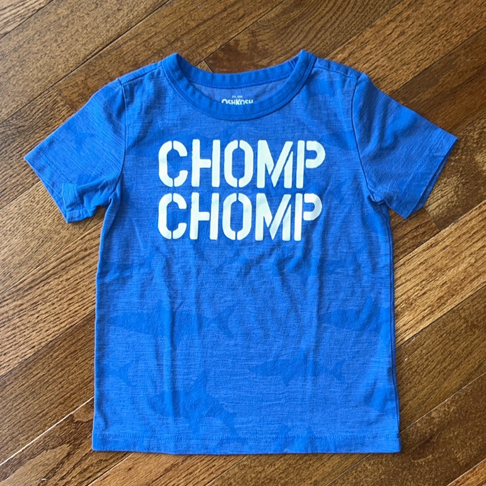 Boys OshKosh B'gosh Blue Shark Tee Size 5T
